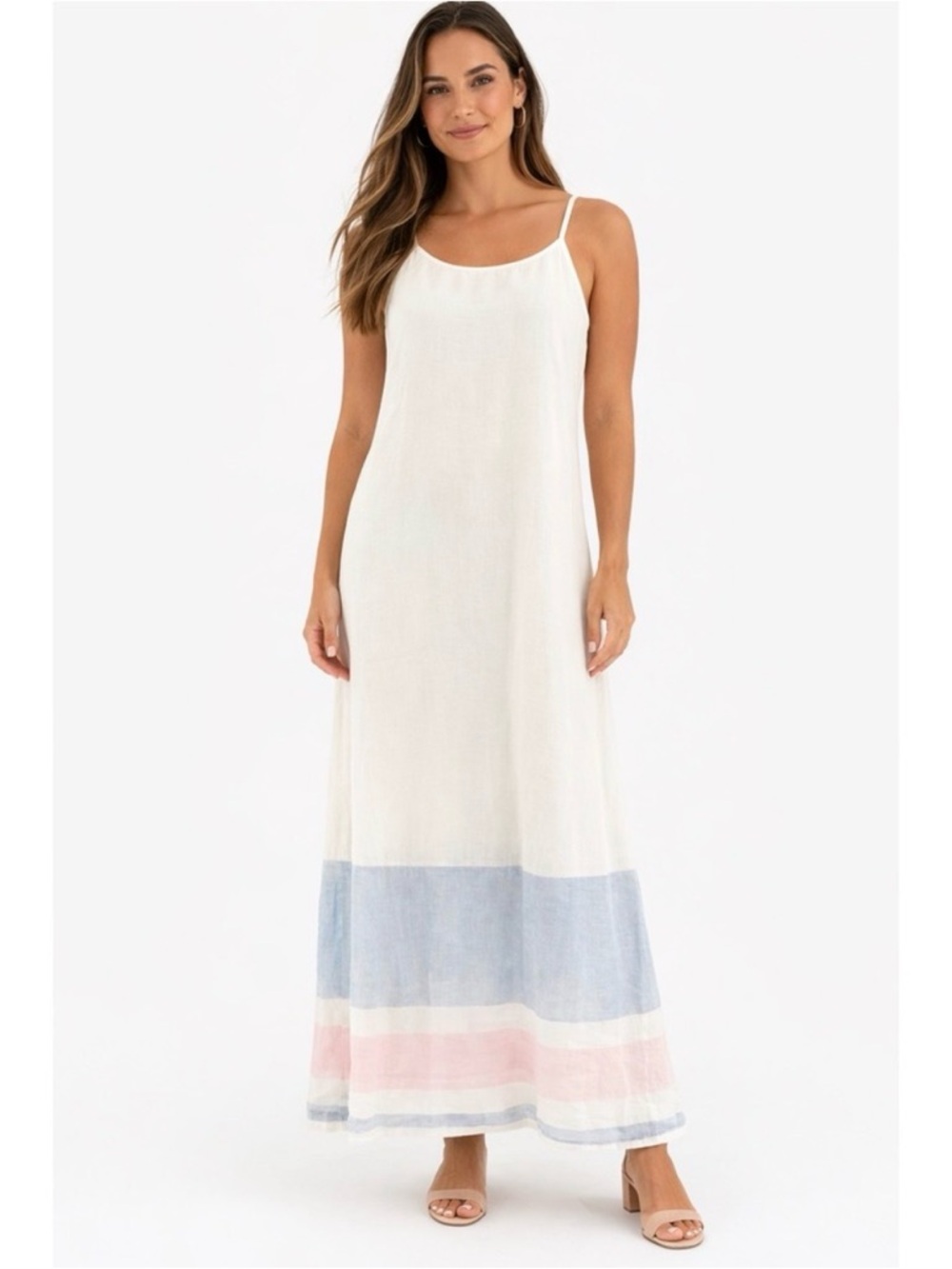 C&C California White Linen Tank Dress with Sun Tag